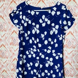 Tommy Hilfiger 12 Sheath Dress Floral Blue White